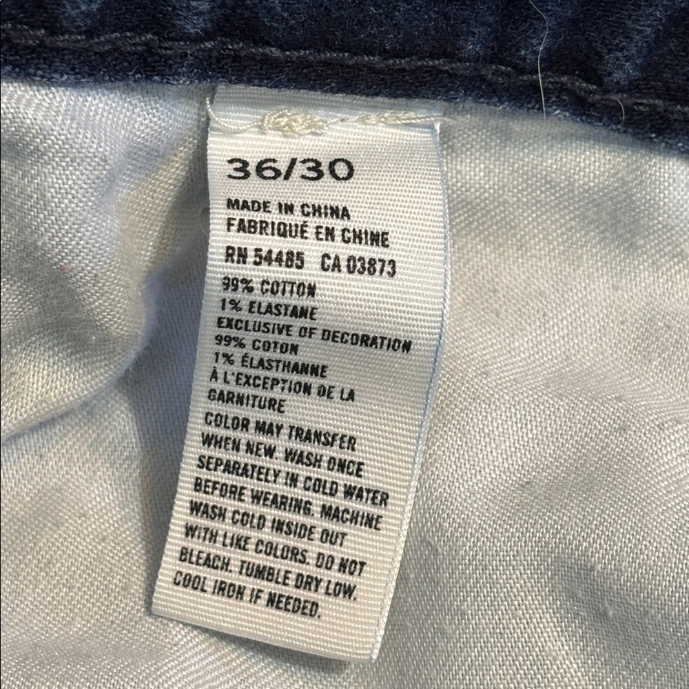 American Eagle Outfitters Men's Deep Indigo Slim Straight Jeans 36/30 - Picture 4 of 5